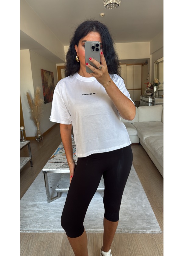 Les B. Basic Tshirt Beyaz