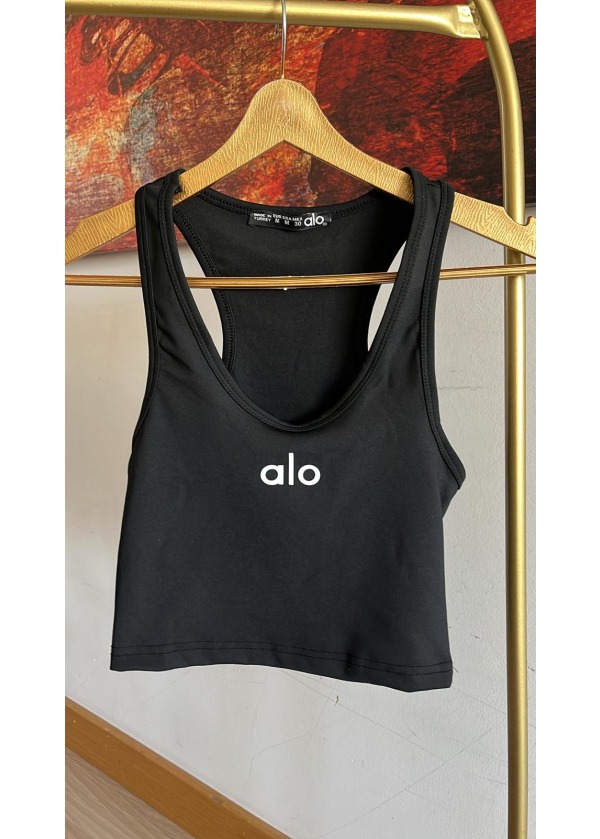 Alo Crop Üst Siyah