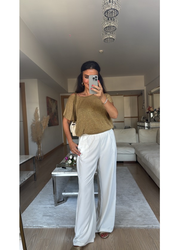 Gold Sim Detaylı Bluz