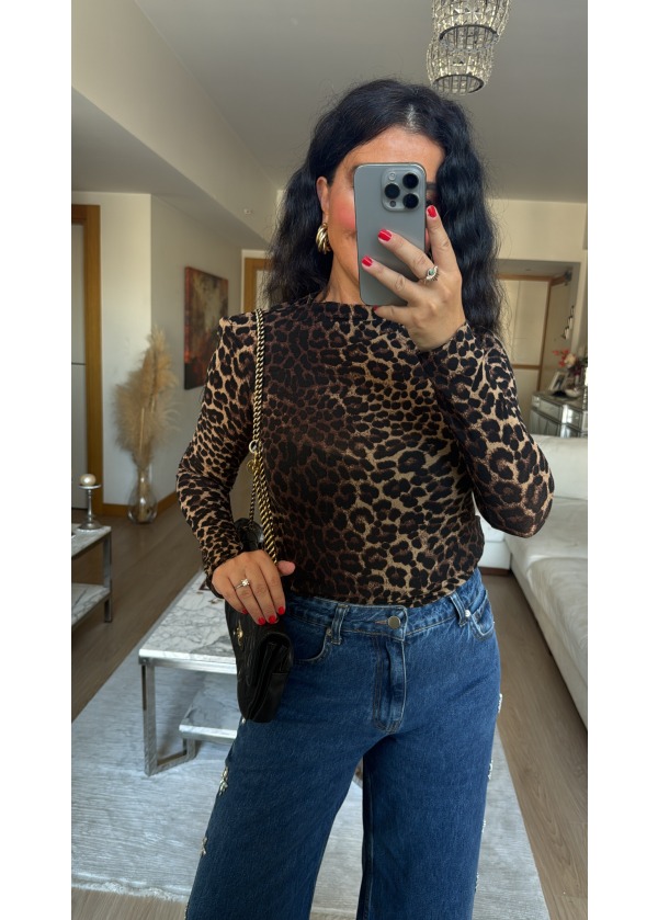 Leopar Desen Bluz