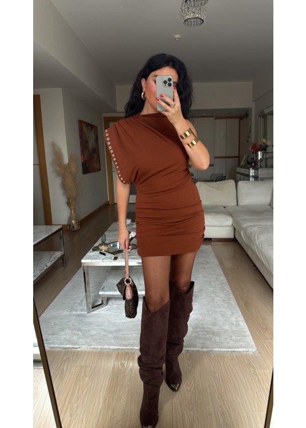 Zra Model Asimetrik Kol Detay Elbise